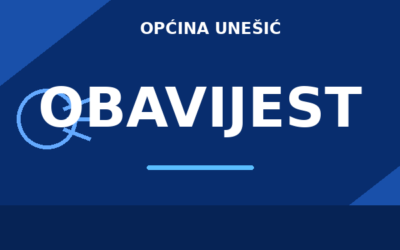 Obavijest javnosti o izradi izmjena i dopuna Prostornog plana uređenja Općine Unešić